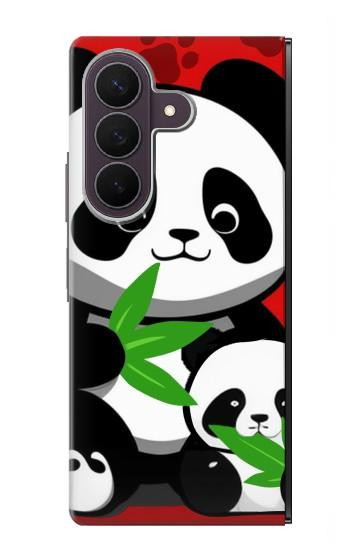 S3929 Cute Panda Eating Bamboo Case For Samsung Galaxy Z Fold 8 Ultra