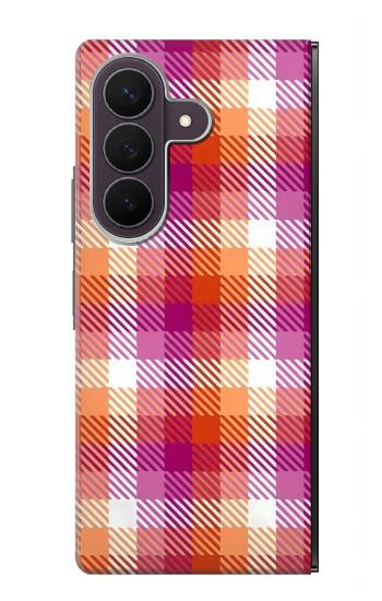 S3941 LGBT Lesbian Pride Flag Plaid Case For Samsung Galaxy Z Fold 8 Ultra