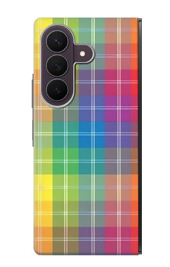 S3942 LGBTQ Rainbow Plaid Tartan Case For Samsung Galaxy Z Fold 8 Ultra