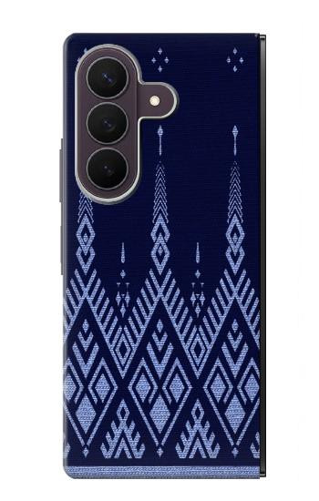 S3950 Textile Thai Blue Pattern Case For Samsung Galaxy Z Fold 8 Ultra