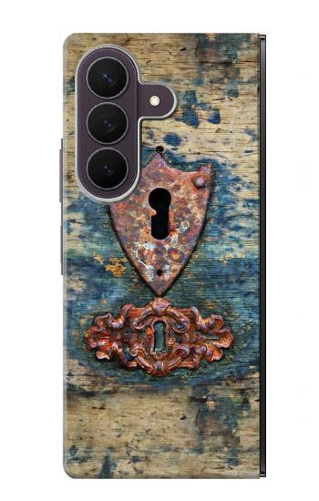 S3955 Vintage Keyhole Weather Door Case For Samsung Galaxy Z Fold 8 Ultra