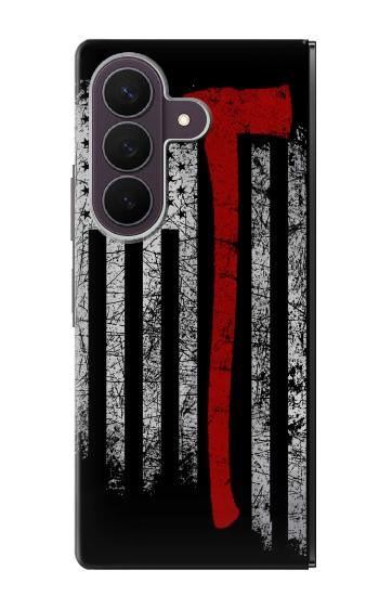 S3958 Firefighter Axe Flag Case For Samsung Galaxy Z Fold 8 Ultra