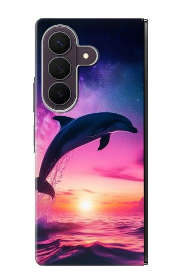 S3980 Dolphin Sunset Milky Way Case For Samsung Galaxy Z Fold 8 Ultra