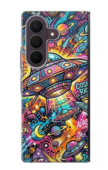 S4085 Cosmic Spaceship Psychedelic Art Case For Samsung Galaxy Z Fold 8 Ultra