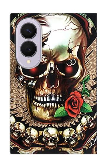 S0753 Skull Wing Rose Punk Case For Samsung Galaxy Z Fold 8