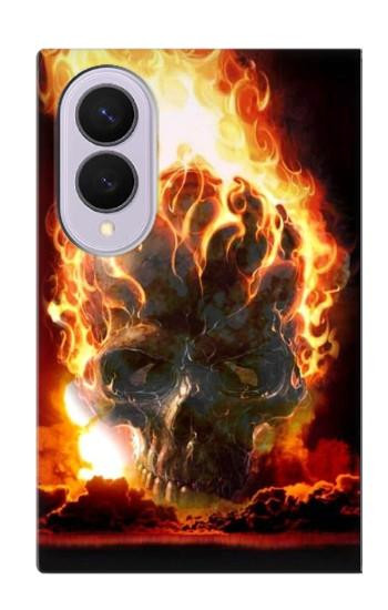 S0863 Hell Fire Skull Case For Samsung Galaxy Z Fold 8