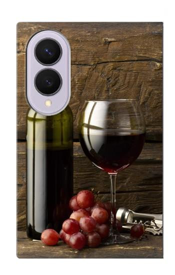 S1316 Grapes Bottle and Glass of Red Wine Case For Samsung Galaxy Z Fold 8