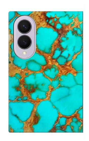 S2688 Aqua Copper Turquoise Gemstone Graphic Case For Samsung Galaxy Z Fold 8