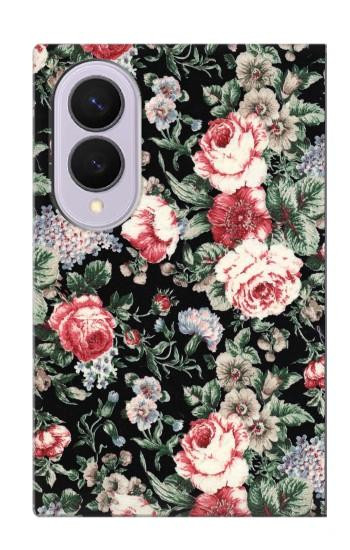 S2727 Vintage Rose Pattern Case For Samsung Galaxy Z Fold 8