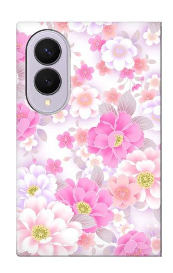 S3036 Pink Sweet Flower Flora Case For Samsung Galaxy Z Fold 8