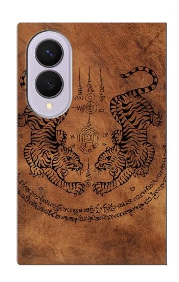 S3209 Sak Yant Twin Tiger Case For Samsung Galaxy Z Fold 8