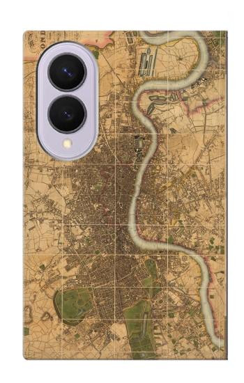 S3230 Vintage Map of London Case For Samsung Galaxy Z Fold 8