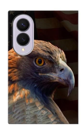 S3376 Eagle American Flag Case For Samsung Galaxy Z Fold 8
