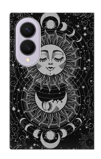 S3854 Mystical Sun Face Crescent Moon Case For Samsung Galaxy Z Fold 8