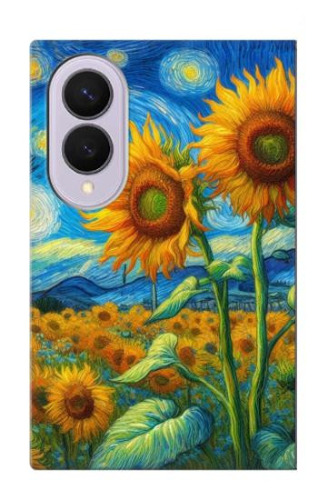 S4019 Sunflower Van Gogh Style Case For Samsung Galaxy Z Fold 8