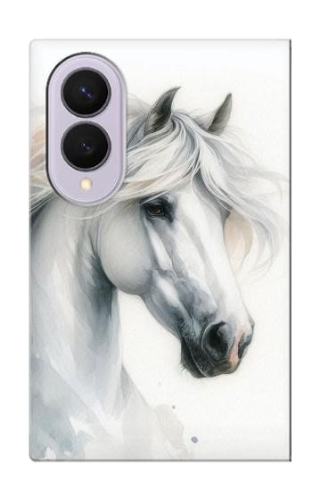 S4025 White Horse Painting Case For Samsung Galaxy Z Fold 8