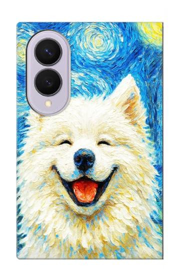 S4064 Smile Dog Van Gogh Starry Night Case For Samsung Galaxy Z Fold 8