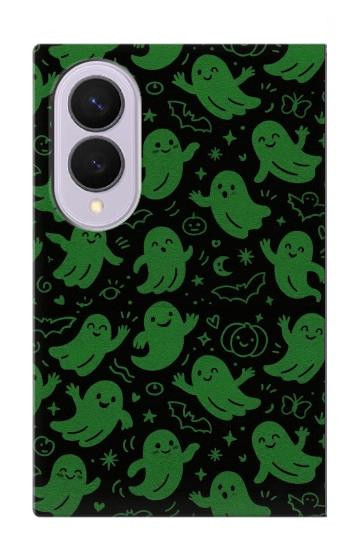 S4087 Cute Green Ghost Cartoon Pattern Case For Samsung Galaxy Z Fold 8