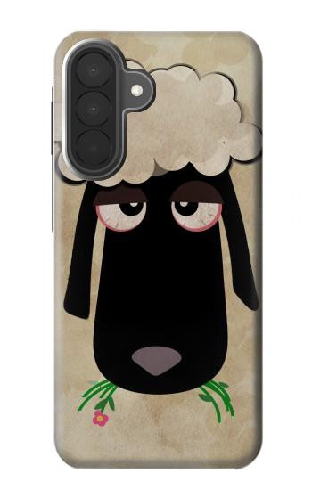 S2826 Cute Cartoon Unsleep Black Sheep Case For Samsung Galaxy A27