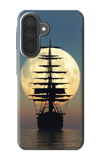 S2897 Pirate Ship Moon Night Case For Samsung Galaxy A27