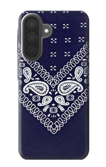 S3357 Navy Blue Bandana Pattern Case For Samsung Galaxy A27