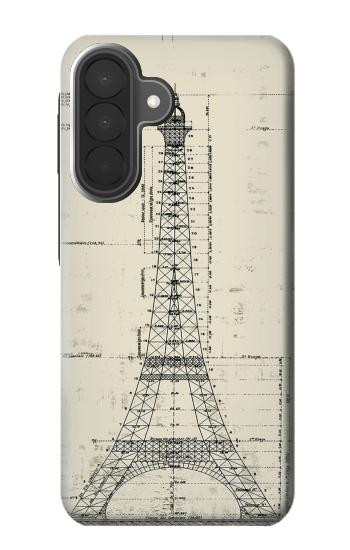 S3474 Eiffel Architectural Drawing Case For Samsung Galaxy A27