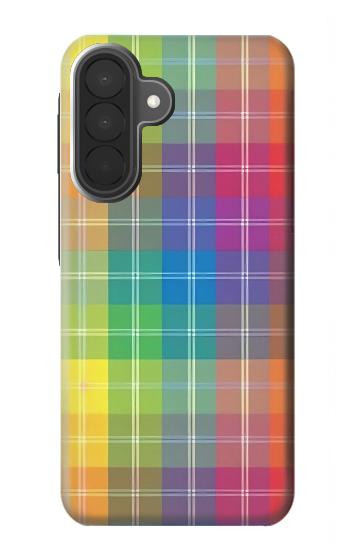 S3942 LGBTQ Rainbow Plaid Tartan Case For Samsung Galaxy A27