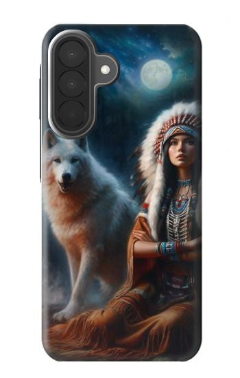 S3995 Grim Wolf Indian Girl Case For Samsung Galaxy A27
