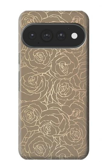 S3466 Gold Rose Pattern Case For Google Pixel 11, 11 Pro