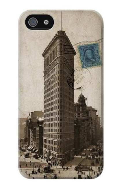 S2832 New York 1903 Flatiron Building Postcard Case For iPhone 5 5S SE