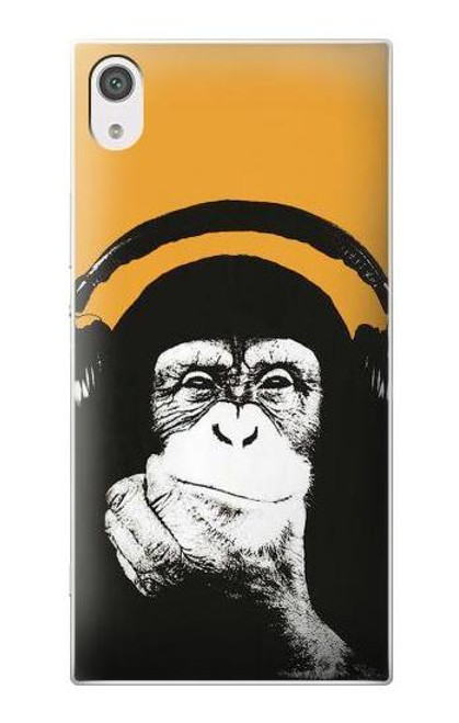 S2324 Funny Monkey with Headphone Pop Music Case For Sony Xperia XA1