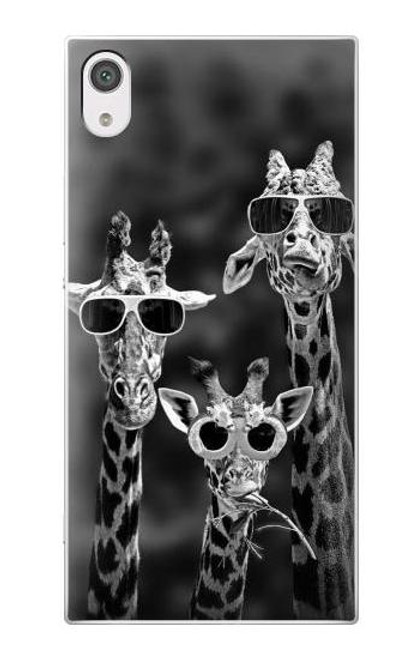 S2327 Giraffes With Sunglasses Case For Sony Xperia XA1