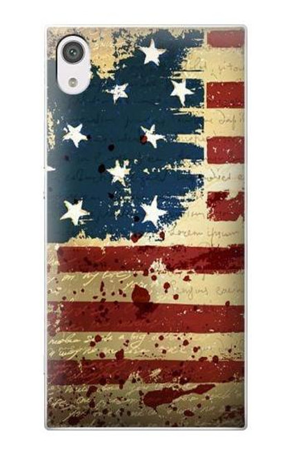 S2349 Old American Flag Case For Sony Xperia XA1