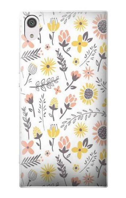 S2354 Pastel Flowers Pattern Case For Sony Xperia XA1