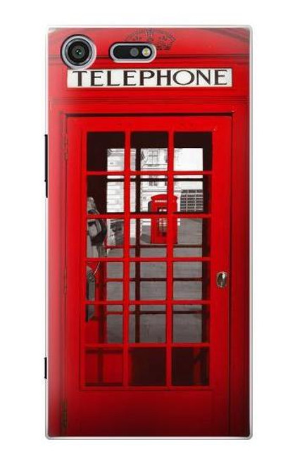 S0058 British Red Telephone Box Case For Sony Xperia XZ Premium