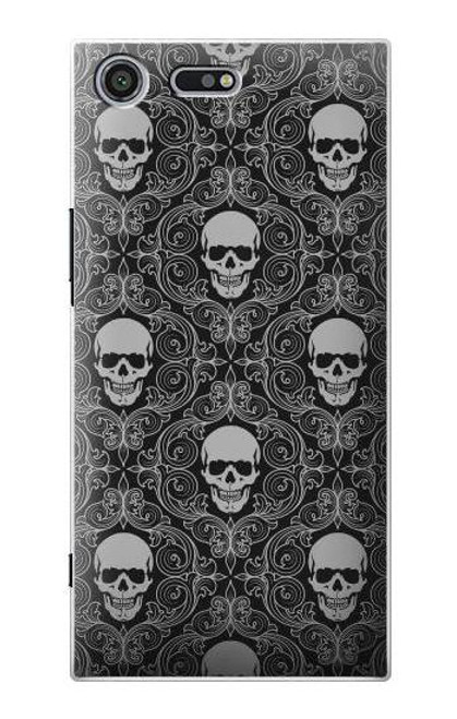 S2371 Skull Vintage Monochrome Pattern Case For Sony Xperia XZ Premium