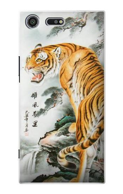 S2750 Oriental Chinese Tiger Painting Case For Sony Xperia XZ Premium