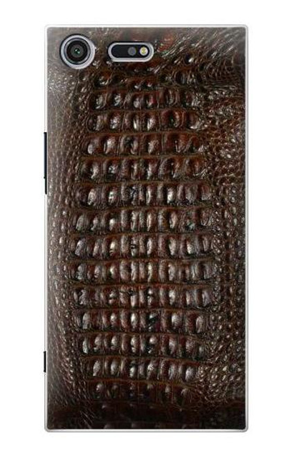 S2850 Brown Skin Alligator Graphic Printed Case For Sony Xperia XZ Premium