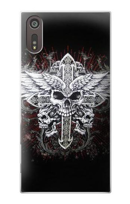 S1434 Skull Wing Tattoo Biker Case For Sony Xperia XZ