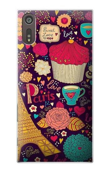 S2353 Paris Cartoon Vintage Pattern Case For Sony Xperia XZ