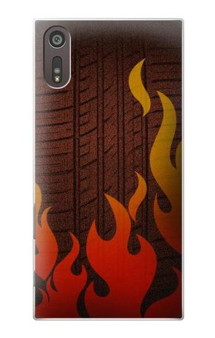 S2988 Rally Car Tire Fire Case For Sony Xperia XZ