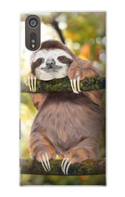 S3138 Cute Baby Sloth Paint Case For Sony Xperia XZ
