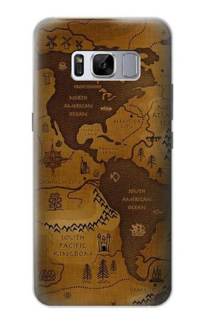 S2861 Antique World Map Case For Samsung Galaxy S8