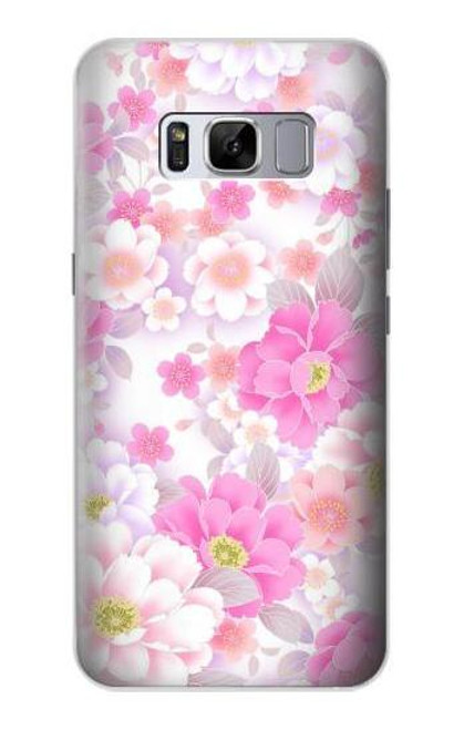 S3036 Pink Sweet Flower Flora Case For Samsung Galaxy S8