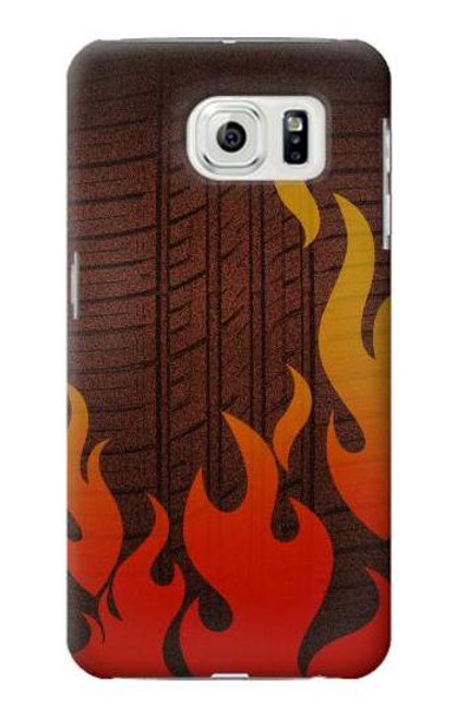 S2988 Rally Car Tire Fire Case For Samsung Galaxy S7 Edge