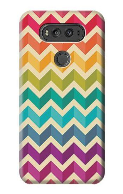 S2362 Rainbow Colorful Shavron Zig Zag Pattern Case For LG V20