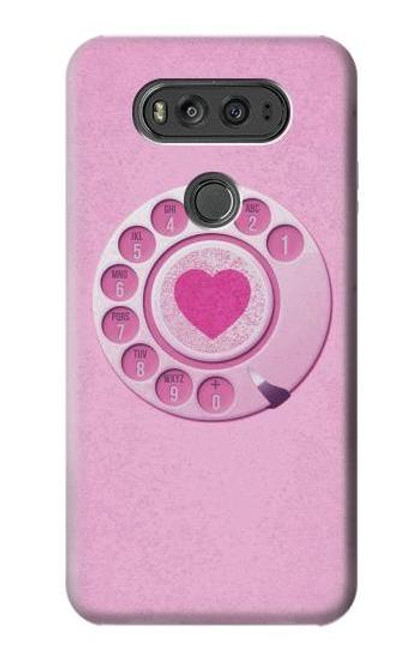 S2847 Pink Retro Rotary Phone Case For LG V20