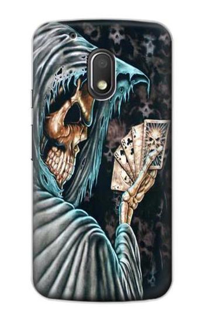 S0748 Grim Reaper Death Poker Case For Motorola Moto G4 Play