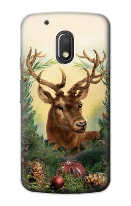 S2841 Vintage Reindeer Christmas Case For Motorola Moto G4 Play