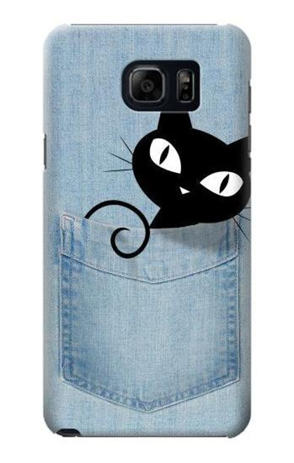 S2641 Pocket Black Cat Case For Samsung Galaxy S6 Edge Plus